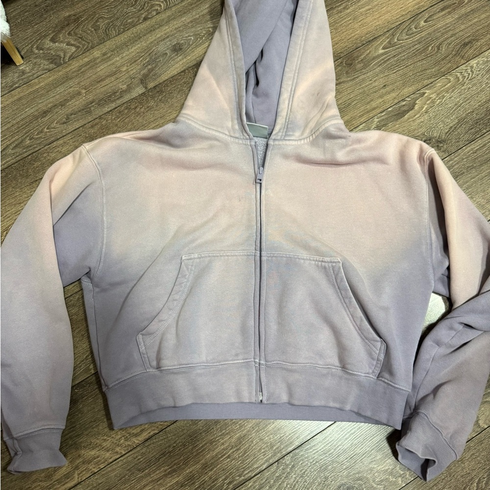 TNA sweatsuit tie dye purple